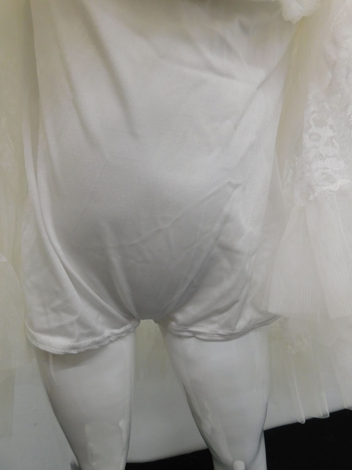 Pre-Owned Costume Large Child White Unbranded Jazz Ballet Lyrical Lace Ruffles Dress