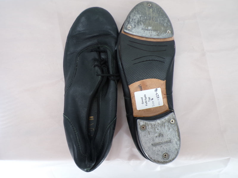 Pre-Owned Tap Shoes Bloch Adult 6M Oxford Leather Lace Up Full Sole