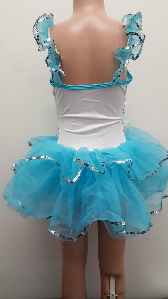 Pre-Owned Costume Curtain Call  E207 Medium Child Turquoise  Jazz