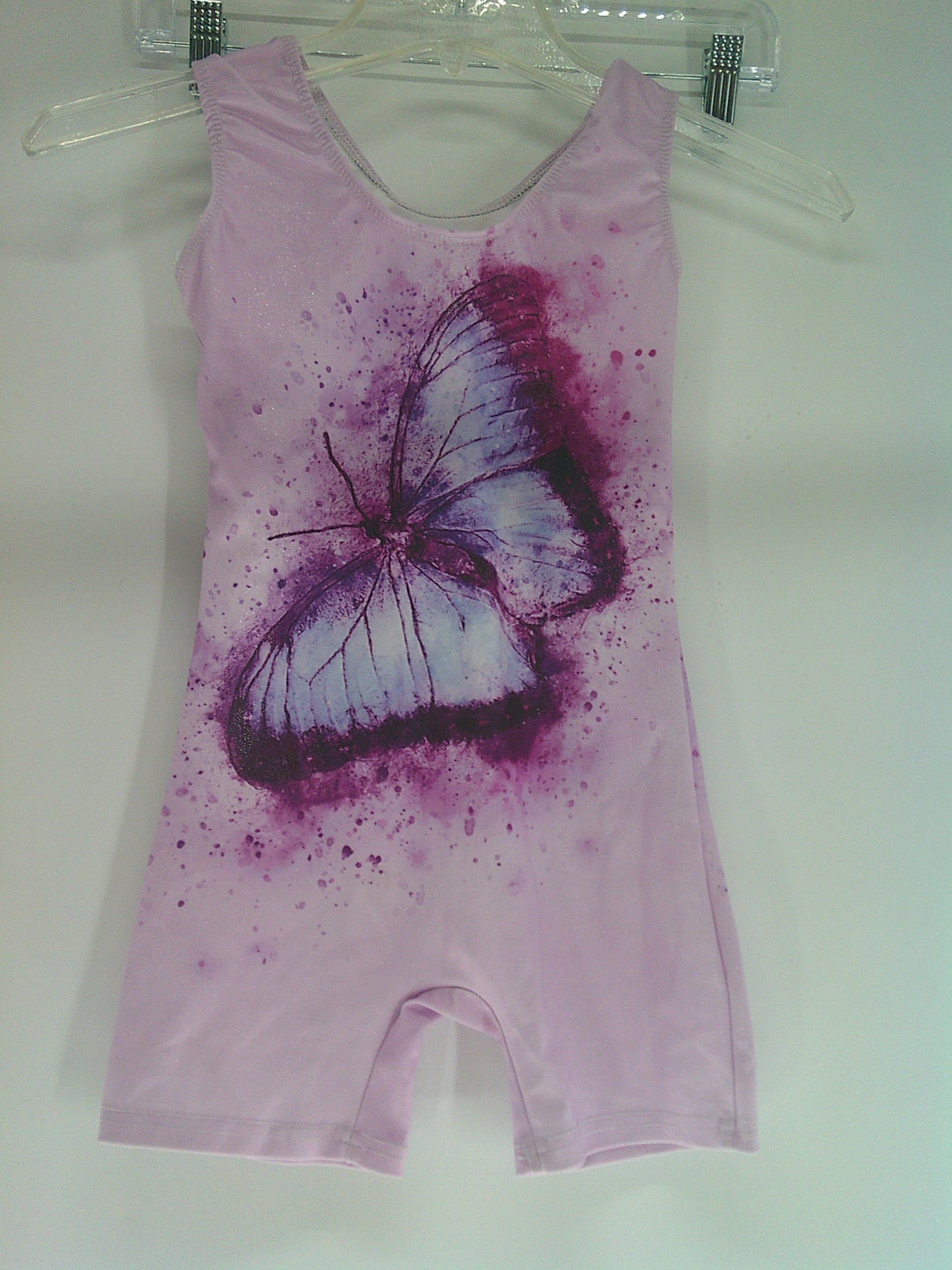 Pre-Owned Biketard No Tag   Medium Child Purple  Jazz Acro