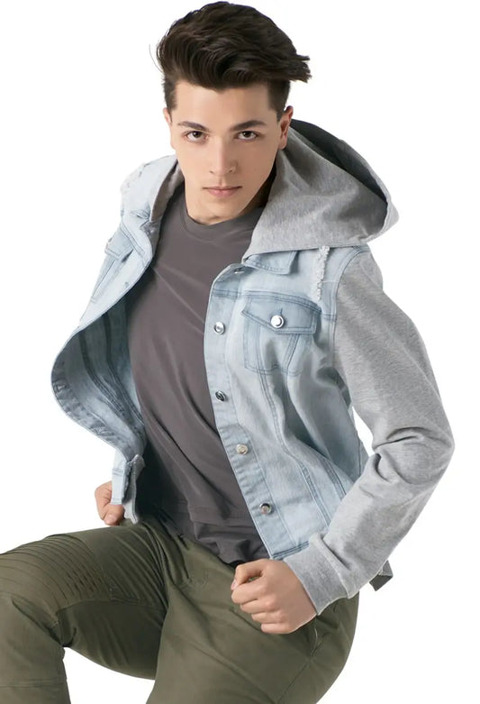Pre-Owned Hooded Jacket Denim Weissman AH10470 Large Child Hip Hop Jazz Tap