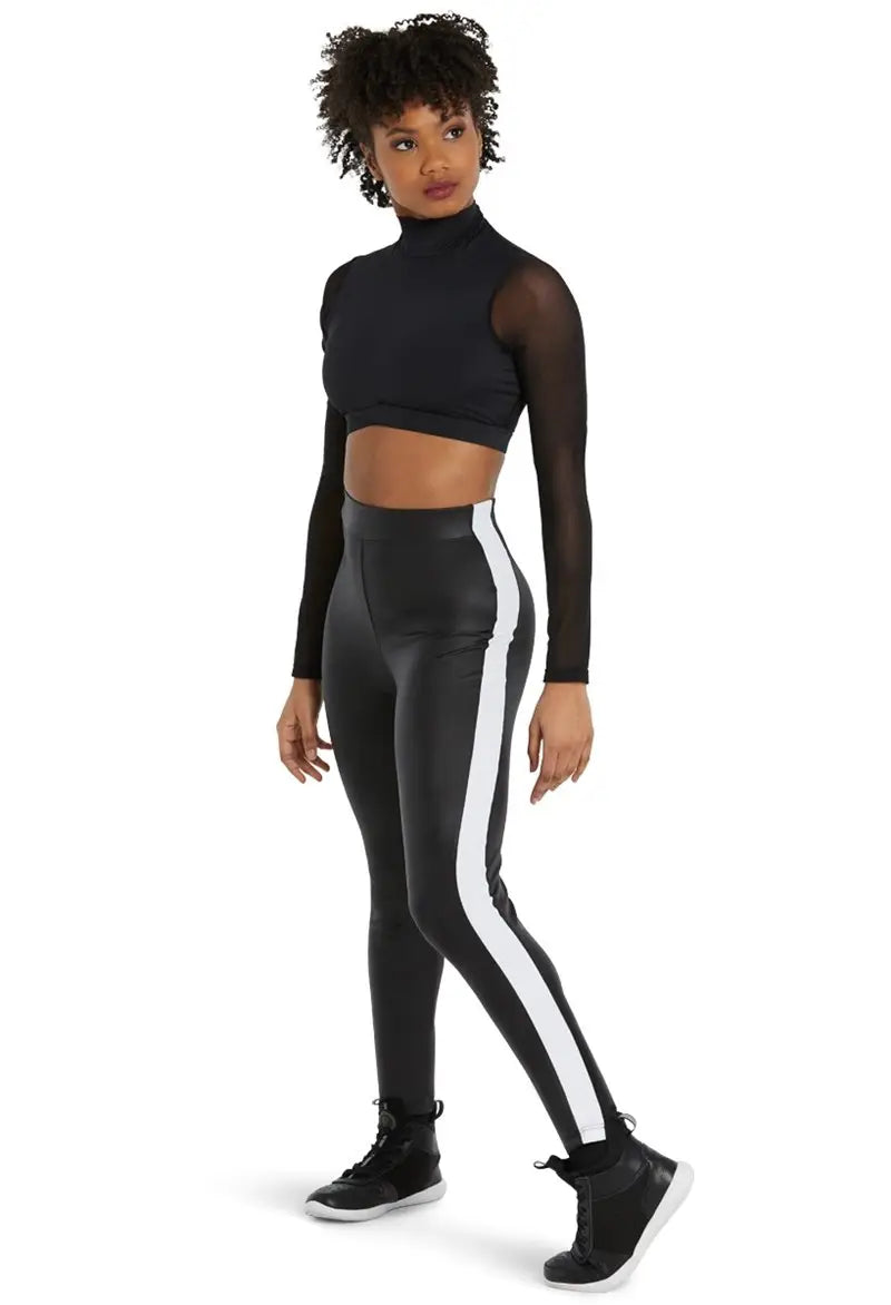 Pre-Owned Leggings Balera ML9756 Medium Adult Black Metallic Jazz Hip Hop (Copy)
