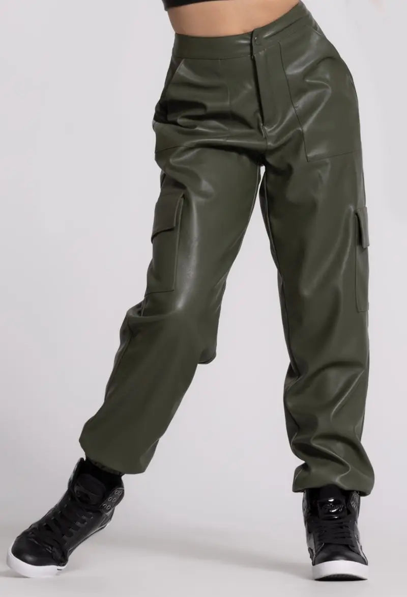 Pre-Owned Costume Pants Black Weissman AH12555 Medium Child Pleather Contemporary Jazz