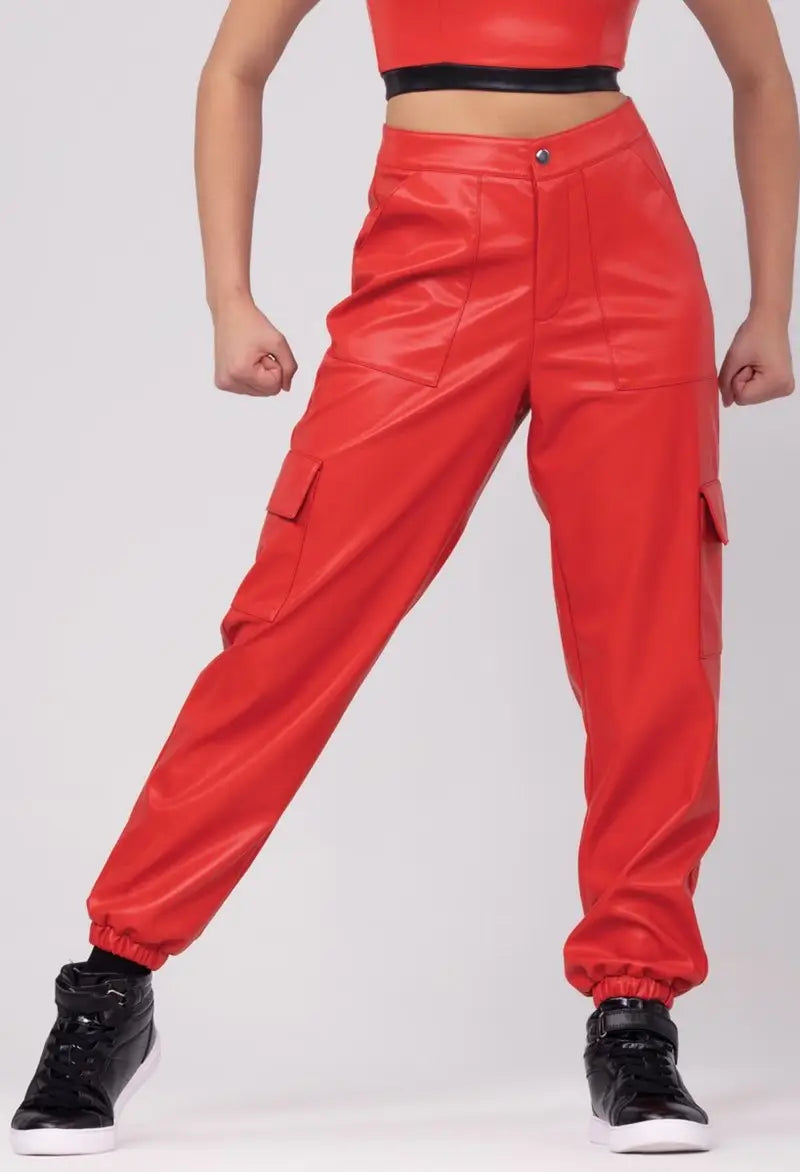 Pre-Owned Costume Pants Black Weissman AH12555 Medium Child Pleather Contemporary Jazz