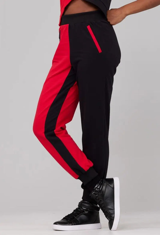 Pre-Owned Hip Hop Pants X-Small Adult Black Red Balera Costume Jazz Clogging
