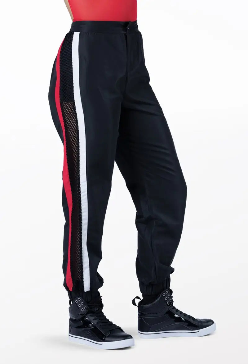 Pre-Owned Costume Pants Balera AH12719 Medium Child Blakc Red Hip Hop Jazz Clogging