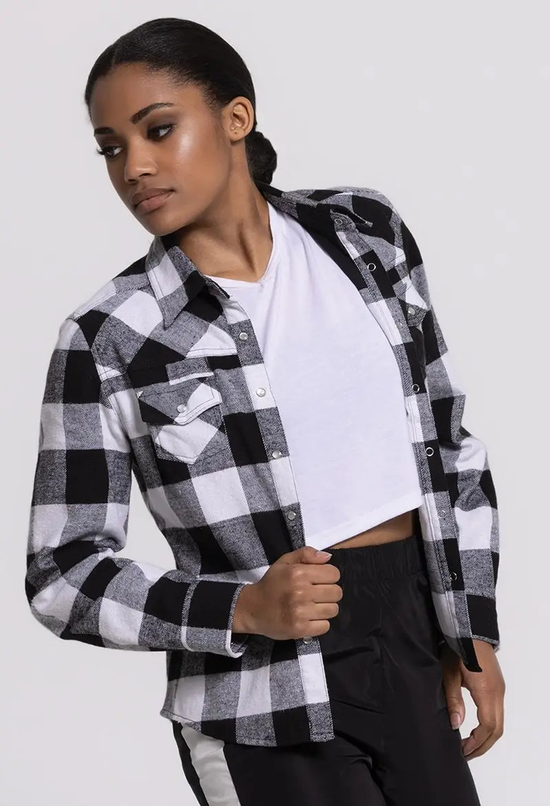 Pre-Owned Plaid Shirt Urban Groove AH3623 Medium Adult White Hip Hop Jazz