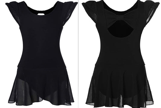 Pre-Owned Leotard Dress Danshow Medium Child Black Ballet Tap