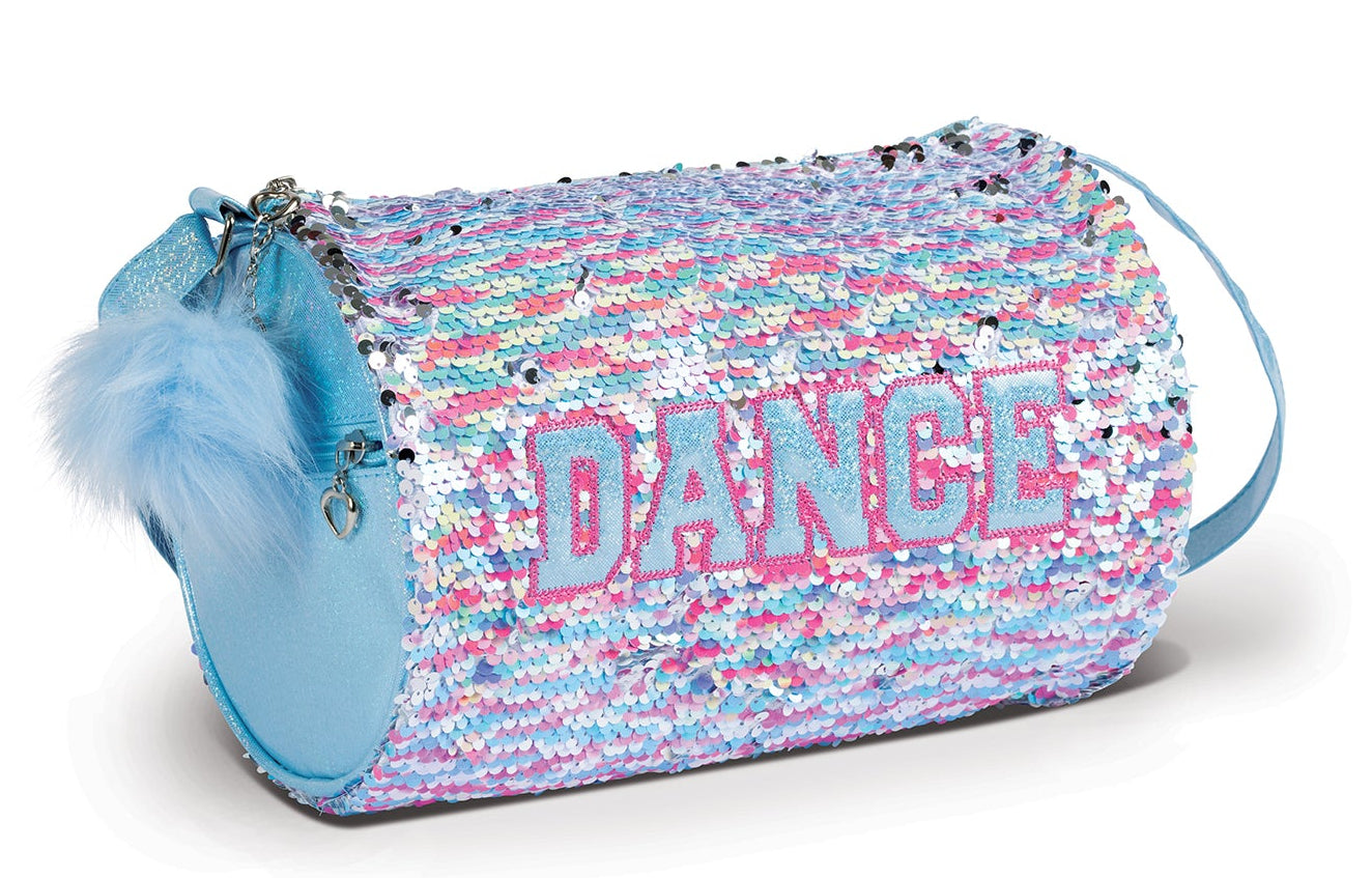 NEW  Duffle Bag DanzNMotion B24504 Blue Pink Sequins Ballet Tap Jazz