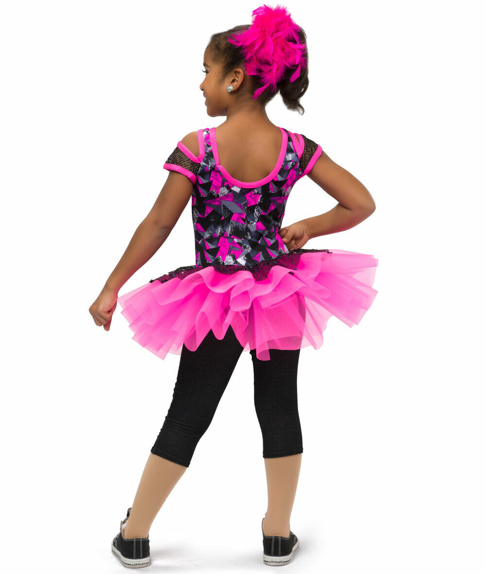 Pre-Owned Costume Wish Come True  18801 Medium Child Green  Tutu Hip Hop Metallic Foil