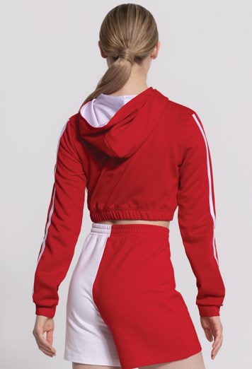 Pre-Owned Crop Hoodie Weissman 14316 Large Child Red Jazz Hip Hop