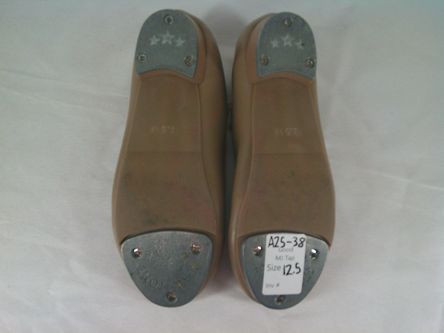 Pre-Owned Tap Shoes Dancing Fair Kids 12M Mary Jane Leather Buckle Student