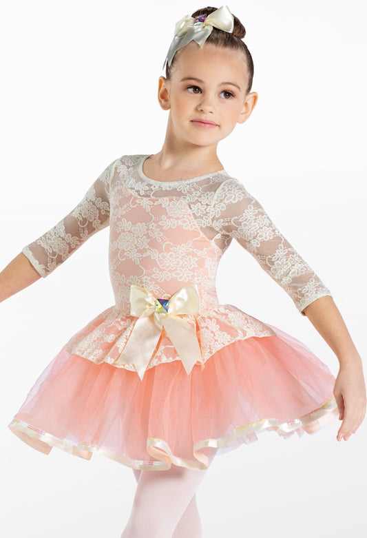 Pre-Owned Costume Weissman 11554 Intermediate Child Peach Dress Ballet