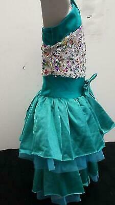 Pre-Owned Costume Curtain Call  E1787 Large Child Teal  Jazz