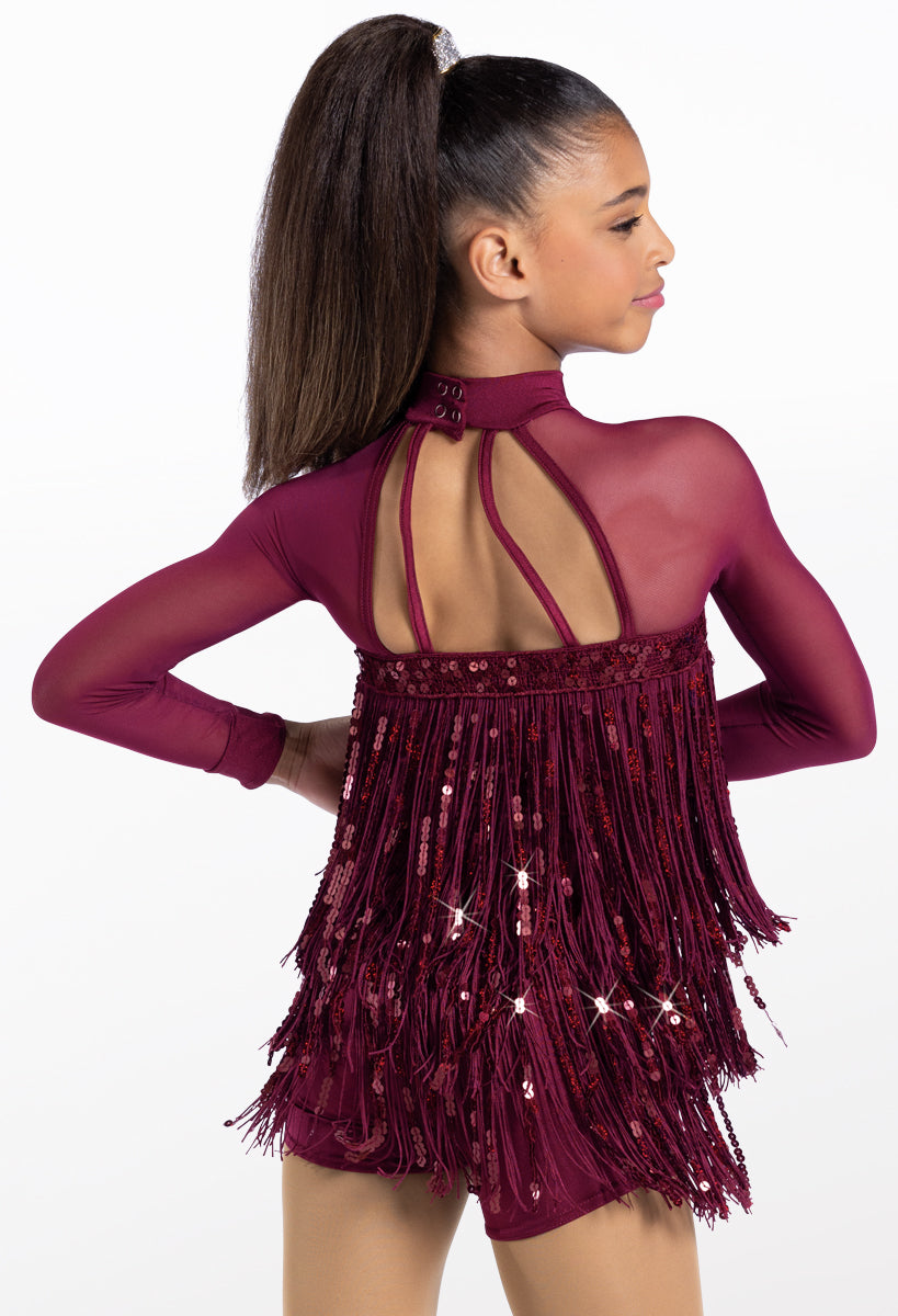 Pre-Owned Costume Weissman 13016 Medium Adult Silver Fringe Jazz Sequin