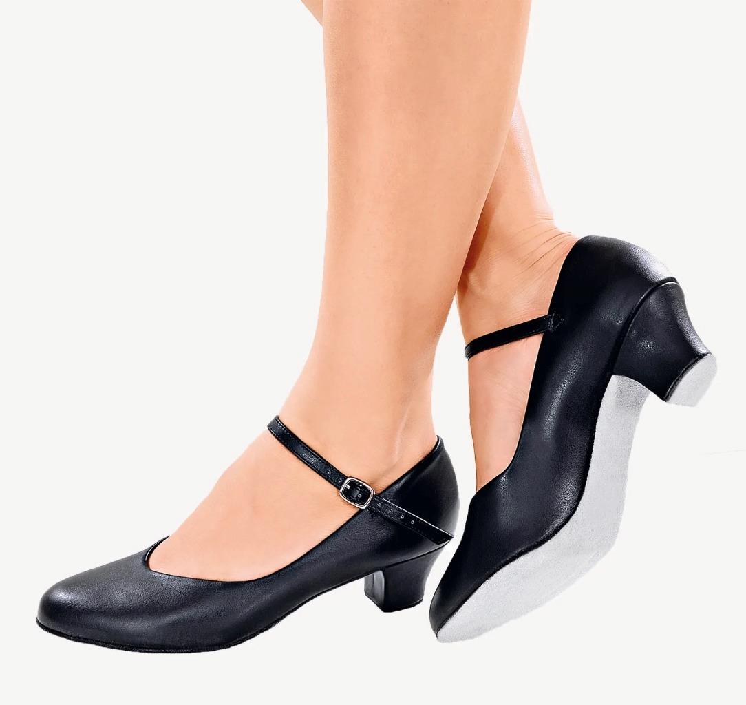 NEW Character Shoes So Danca CH791 1.5" Heel Leather Single Strap Suede