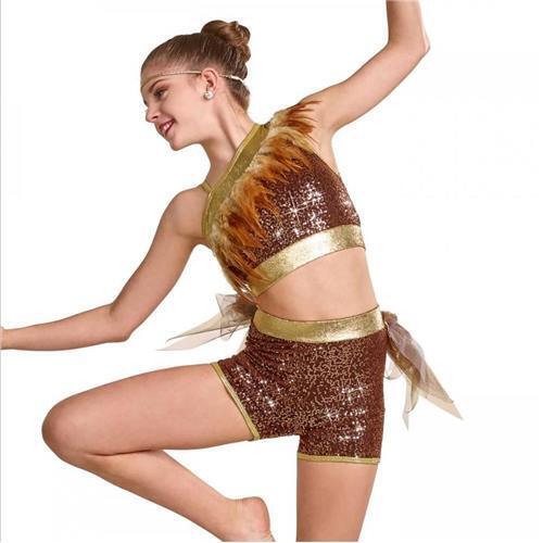Pre-Owned Costume Curtain Call  E2133 Small Adult Brown  Jazz