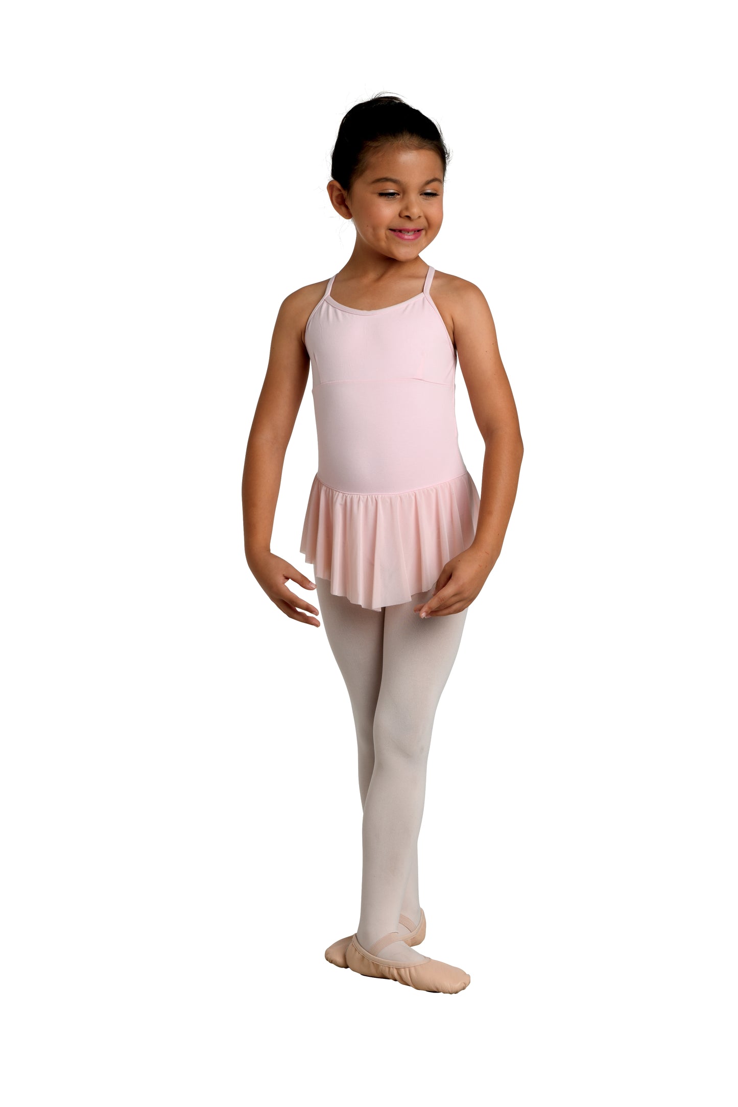 Pre-Owned Leotard Dress DanzNMotion  19207C Medium Child BLACK  Ballet Tap