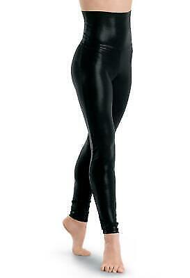 Pre-Owned Leggings Balera  ML9062 Small Adult Black Metallic Jazz Hip Hop
