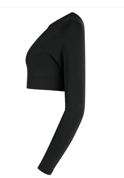 Pre-Owned Crop Top Augusta   Small Adult Black  Cheer Jazz