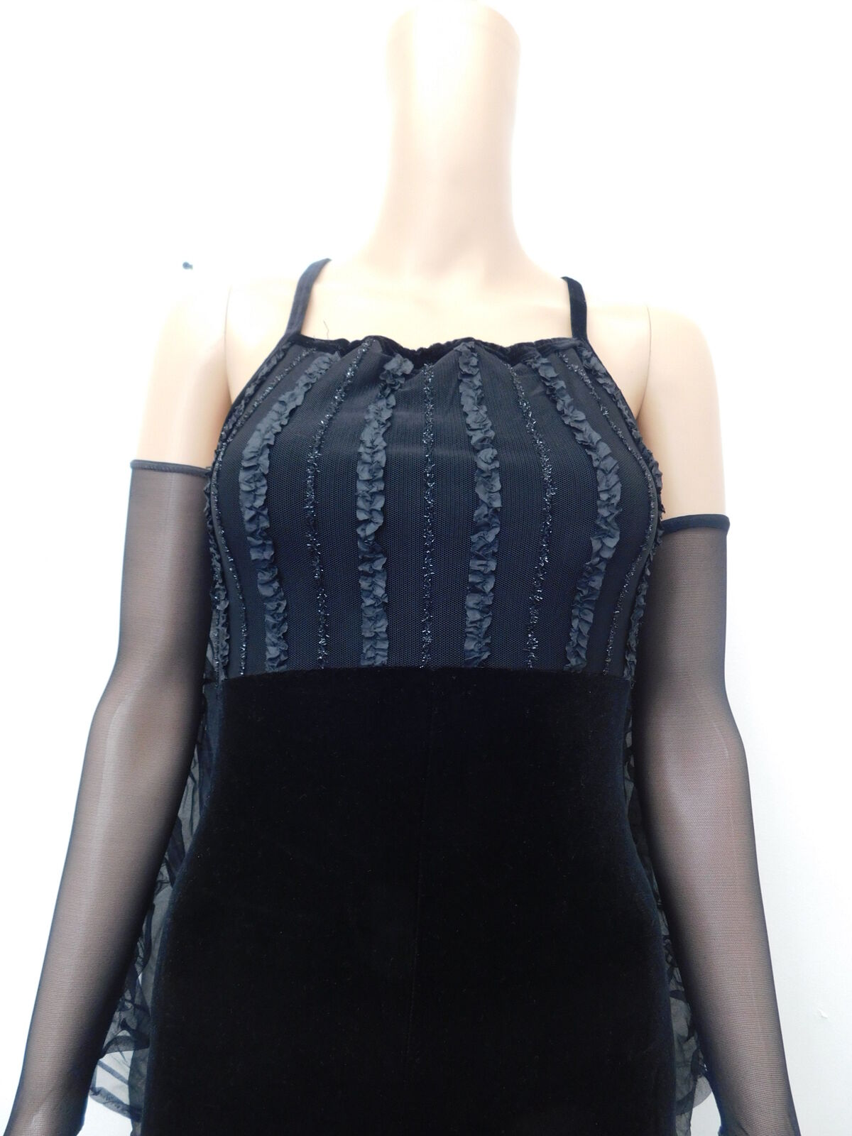 Pre-Owned Costume Medium Adult Black Winged Unitard Modern by Leo's