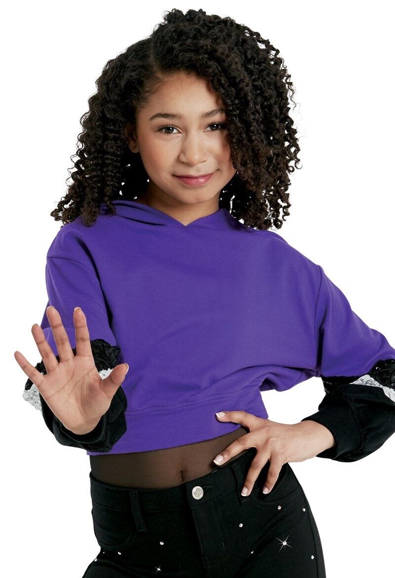 Pre-Owned Costume Crop Top Balera  AH11229 Large Adult Purple  Hip Hop Tap