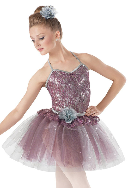 Pre-Owned Costume Weissman  7585 Int Child Rose Tutu Ballet Sequin