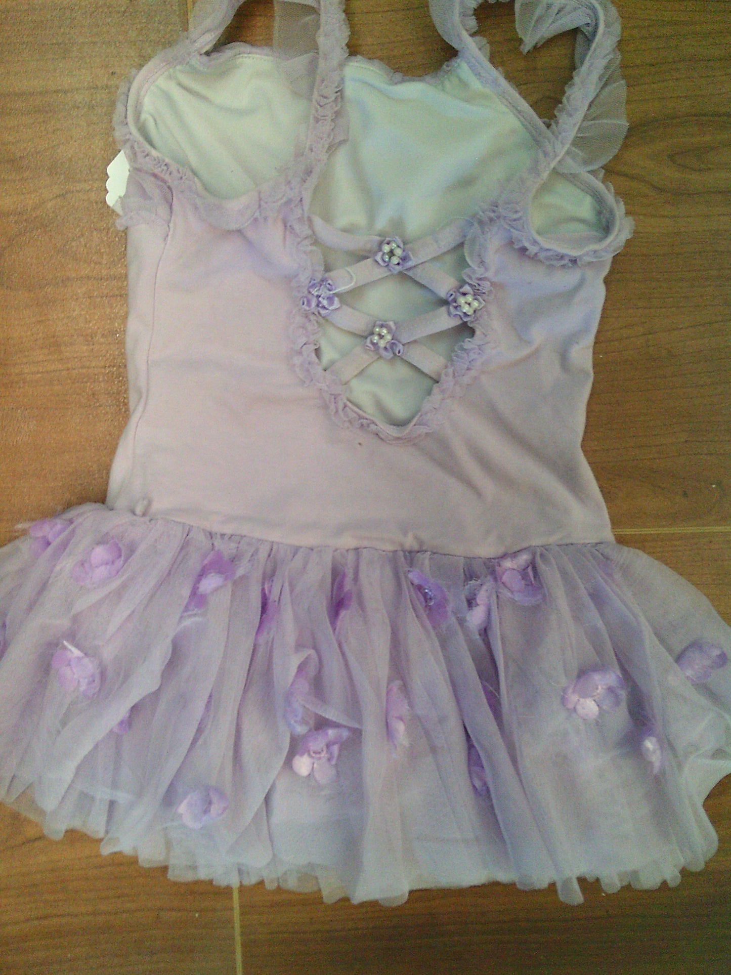 Pre-Owned Leotard Dress DanzNMotion  2469C Medium Child Lavender  Ballet