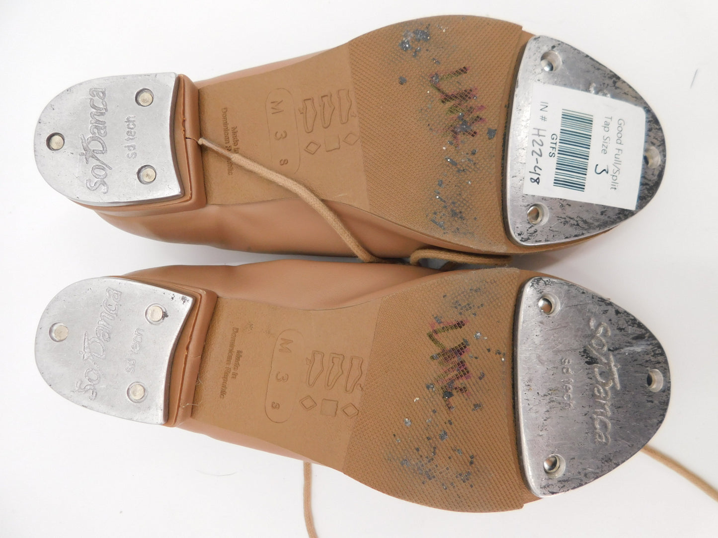 Pre-Owned Tap Shoes SoDanca Adult 3M Oxford Leather Lace Up Student