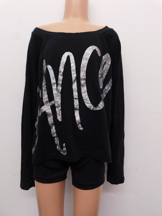Pre-Owned Tshirt Justice   Large Child Black  Jazz Ballet