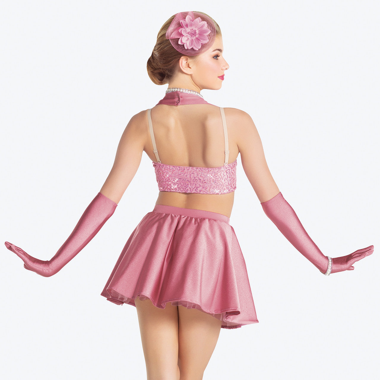 Pre-Owned Costume Revolution  RC21008 Medium Child Light Pink 2 pc Jazz Sequin