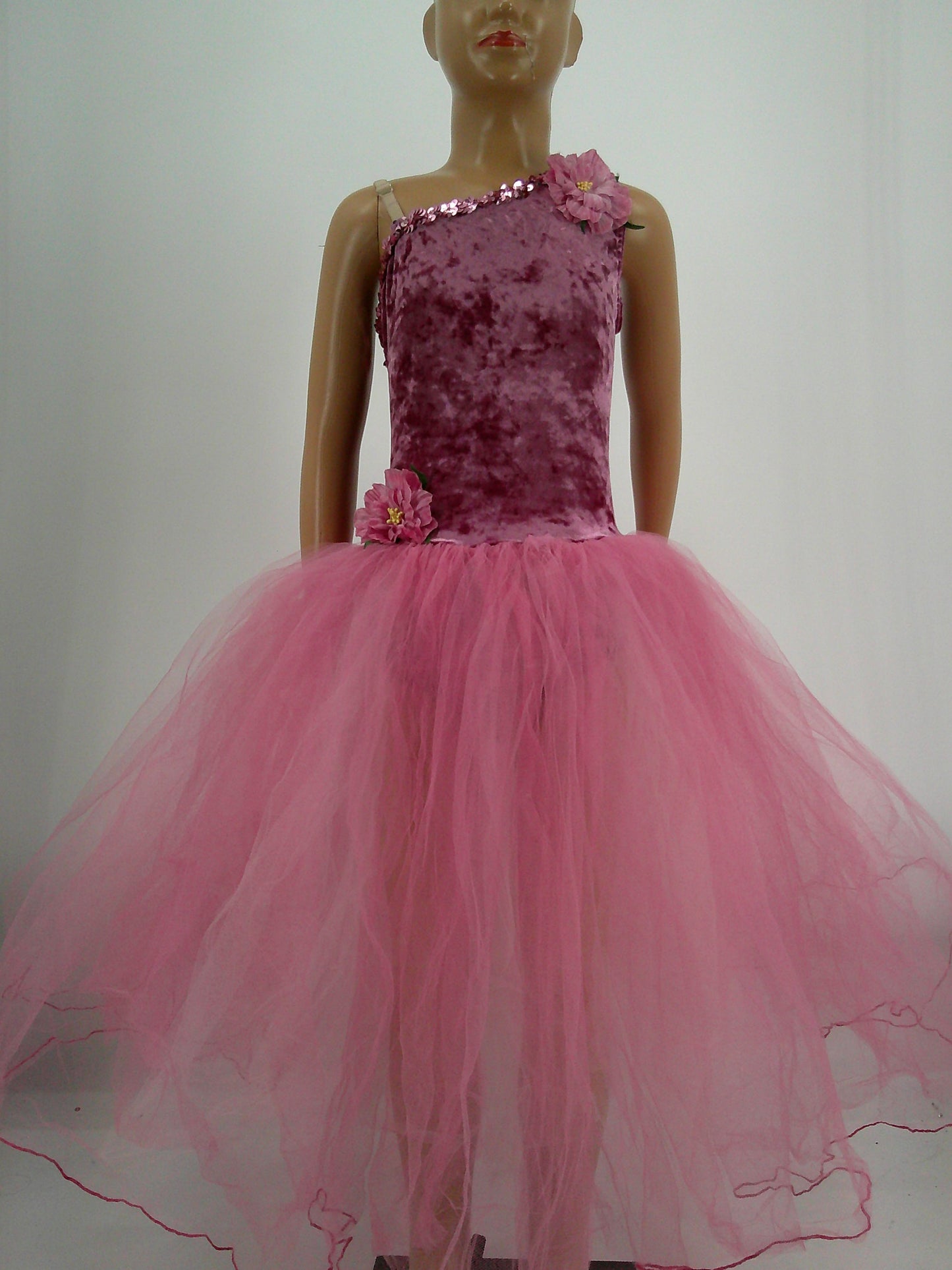 Pre-Owned Costume AWCT  V1035 M/L Child Mauve Pink Tutu Dress Ballet Pointe Sequins