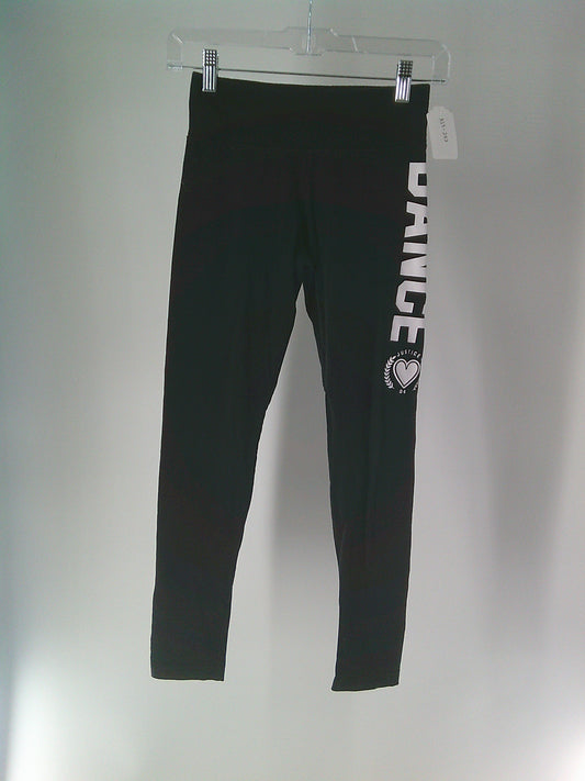 Pre-Owned Leggings Justice   Large Child Black  Jazz Tap Hip Hop
