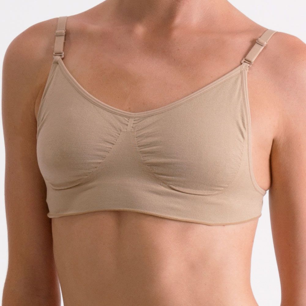 New Bra Silky Dance Clear back Strap All Sizes Nude-Mocha - Top