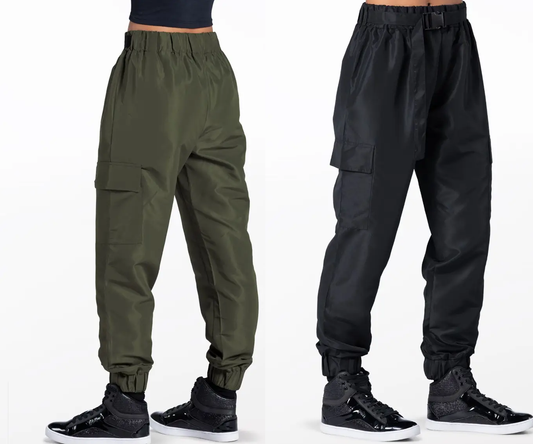 Pre-Owned Pants Balera  ah12406 Intermediate Child Army Green  Hip Hop Tap