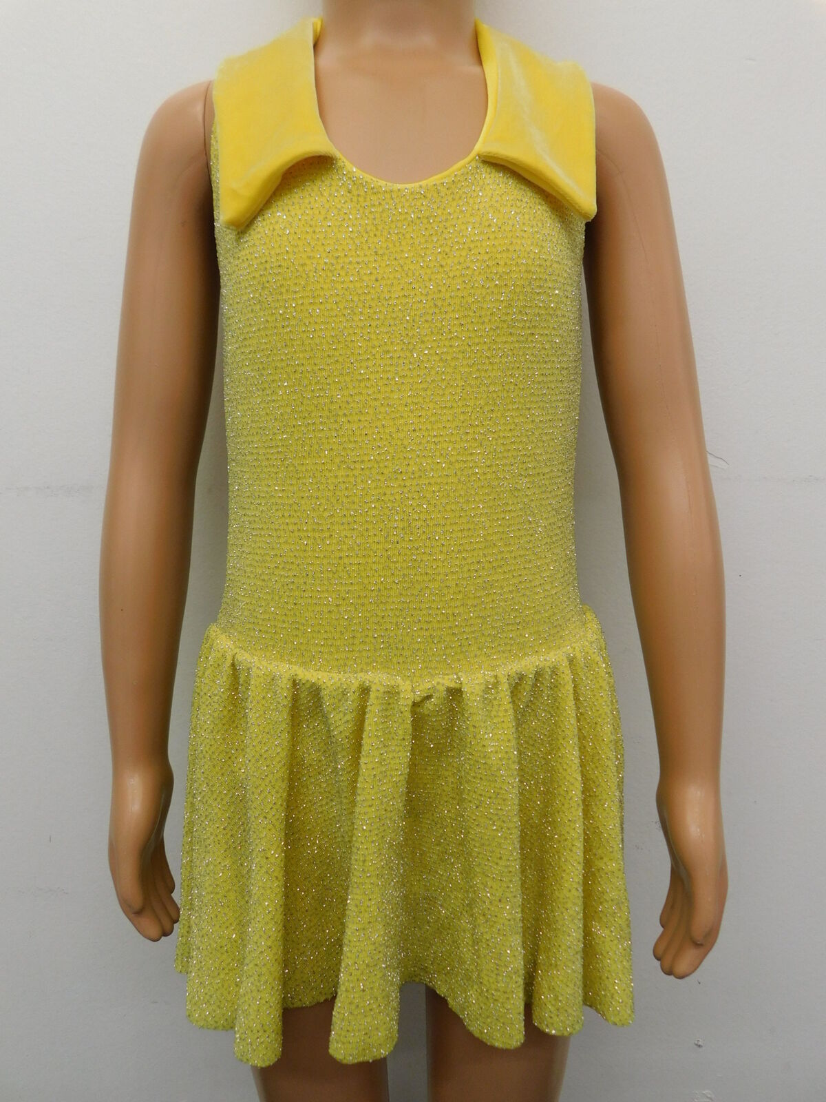 Pre-Owned Costume Costume Gallery   Medium Child Yellow Glitter Dress Jazz Tap