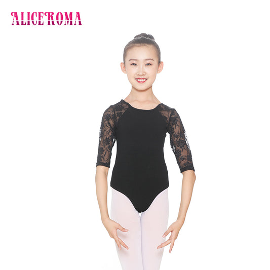 Pre-Owned Leotard Alice Roma  A1668 Small Child Black  Ballet