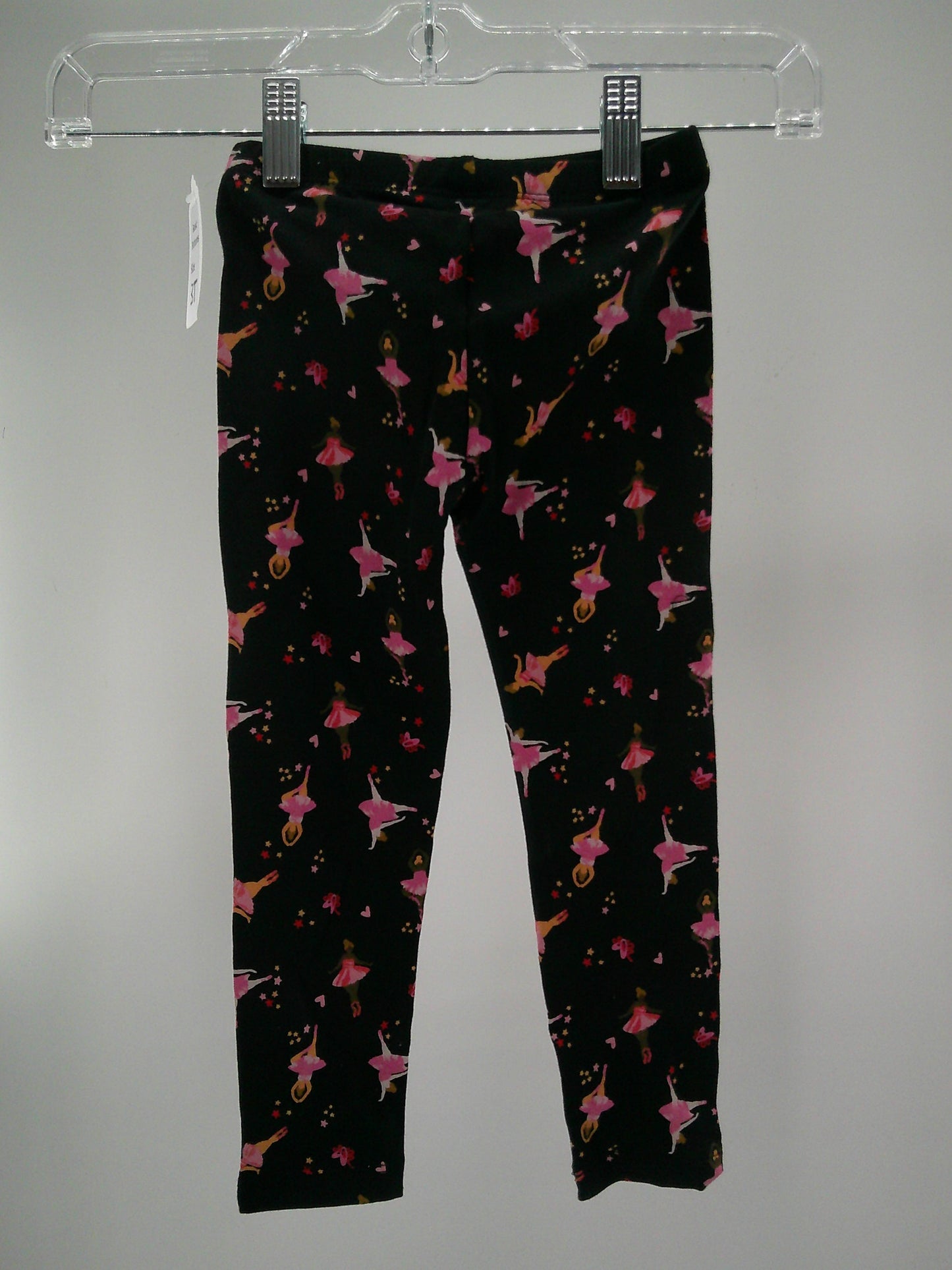Pre-Owned Leggings Old Navy   Toddler 3T Black Pink  Ballet