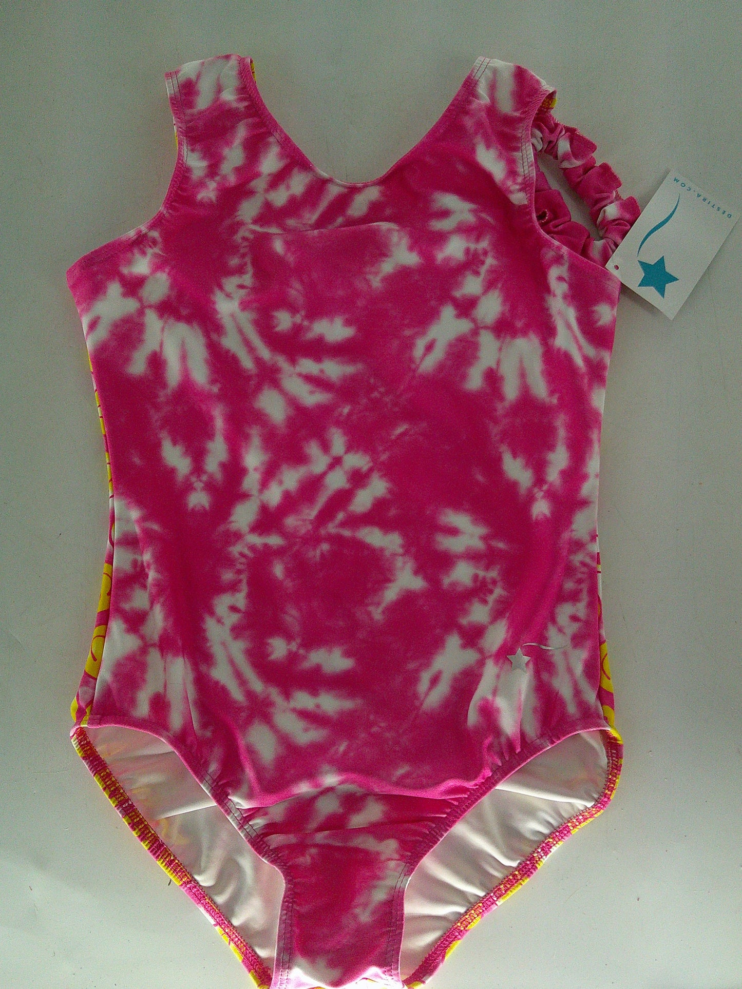 New Leotard Destira Just Smile Kids Sizes Pink Yellow  Acro Tumbling