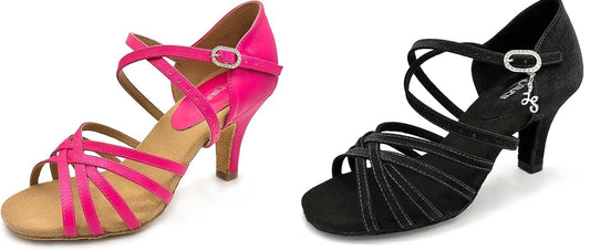 New Shoes Ballroom BL304 Cha Cha 3" Heel Vegan Lacey Schwimmer