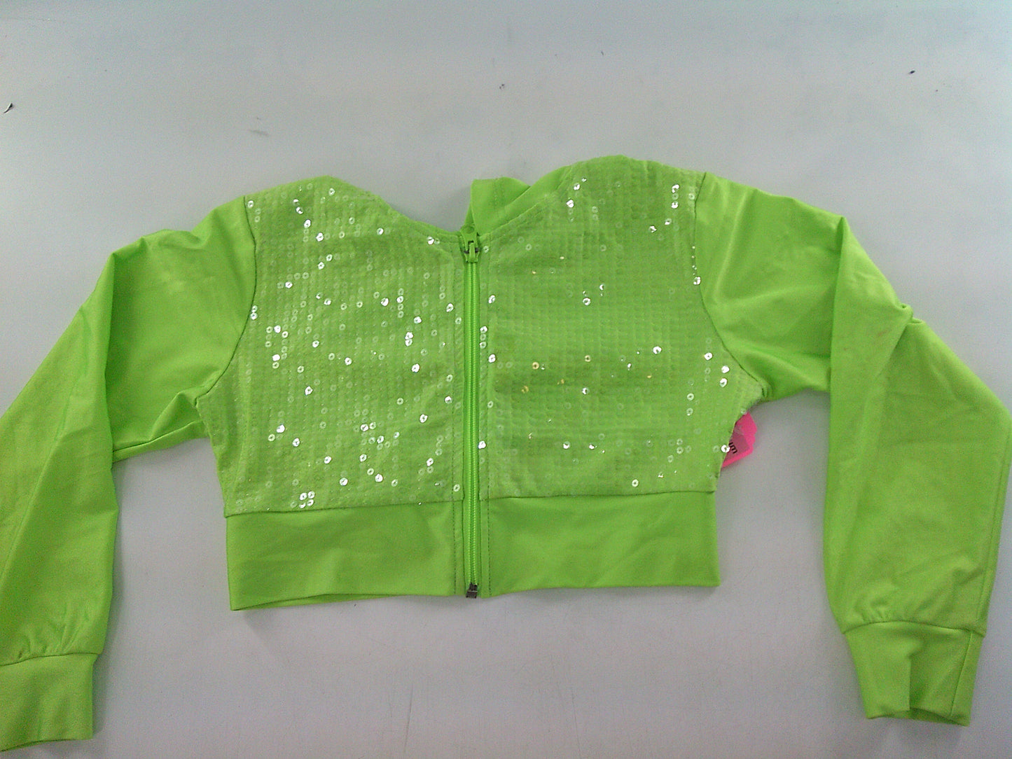 Pre-Owned Crop Jacket No Tag   Large Child Lime Green  Jazz