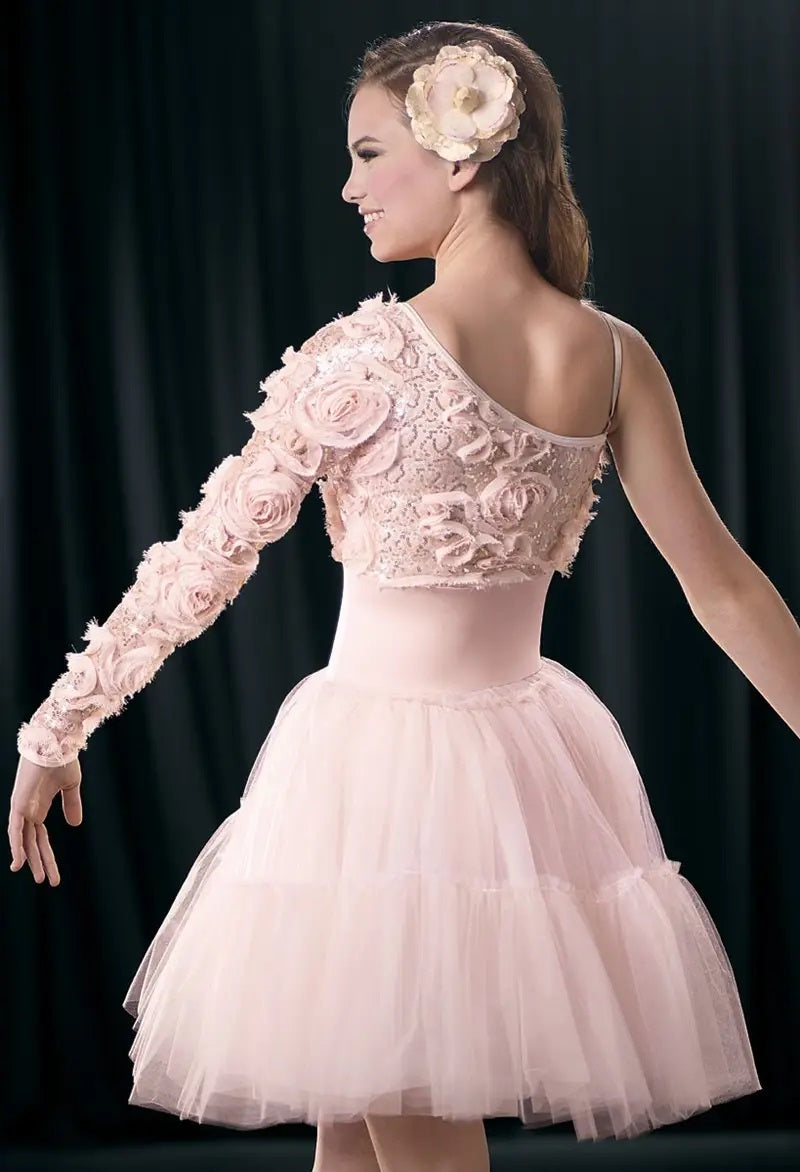 Pre-Owned Costume Weissman  8547 Small Adult Pink Dress Lyrical  Sequin