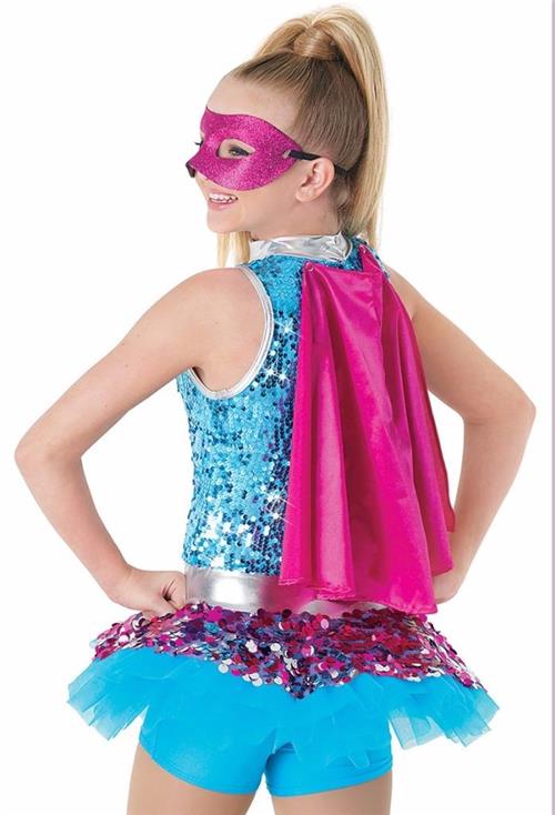 Pre-Owned Costume Weissman 8745 Medium Child Red Dress Jazz Sequin Super Hero
