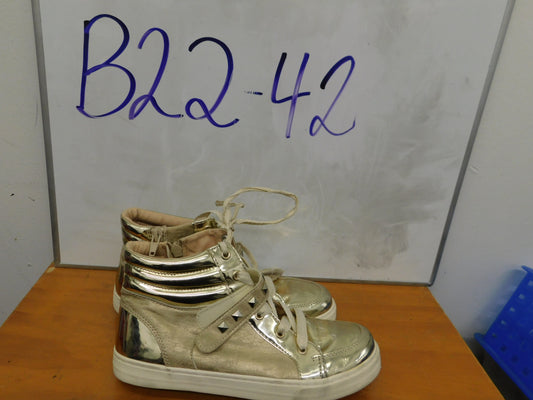 Pre-Owned Hip Hop Shoes PLACE Big Kid 5M Sneakers Pleather High Top