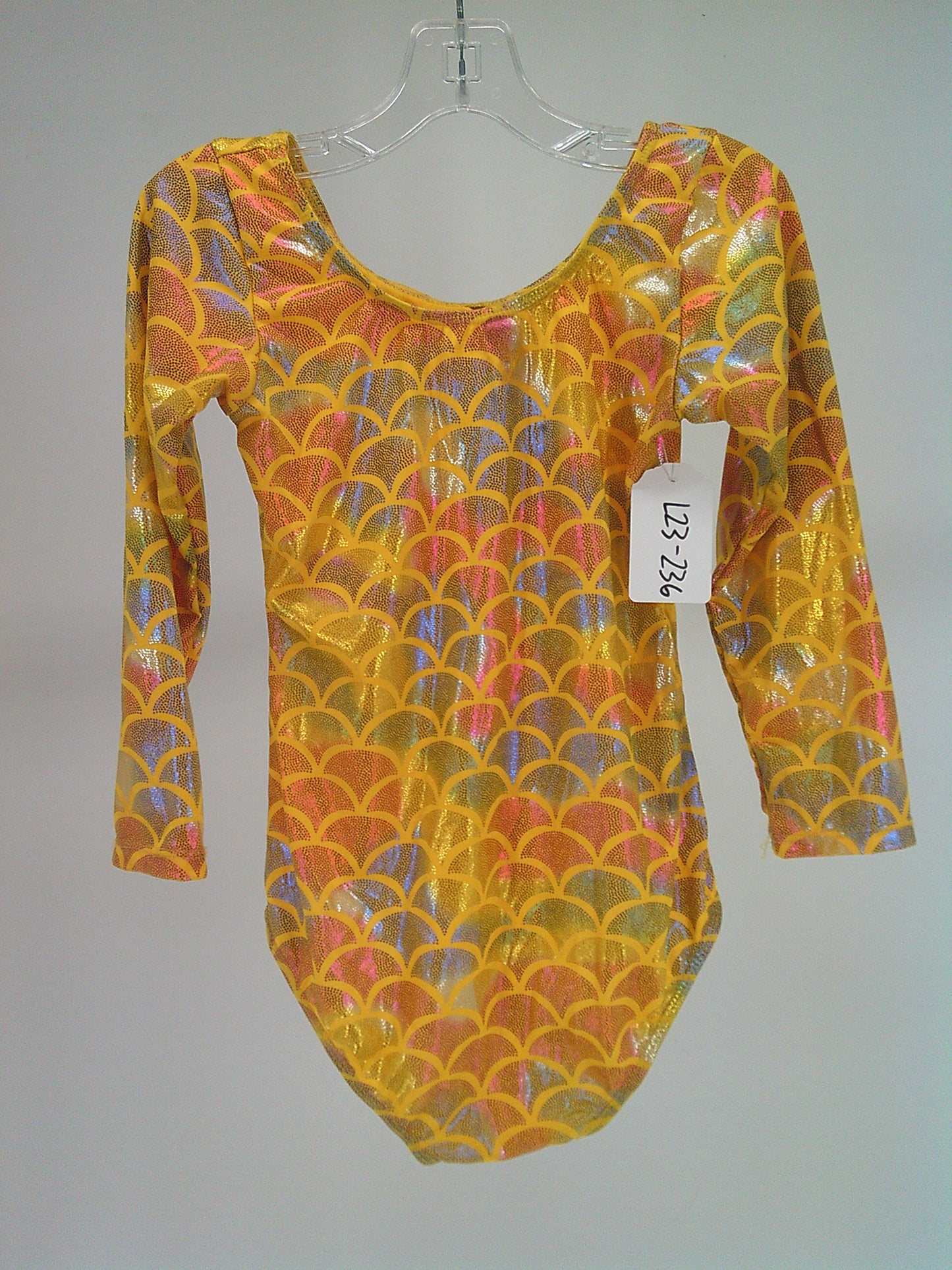 Pre-Owned Leotard No Tag   Small Child Yellow  Acro Jazz Cheer