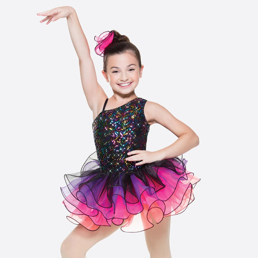 Pre-Owned Costume Revolution  RC18539 Large Child Colorful Tutu Jazz Tap Spandex