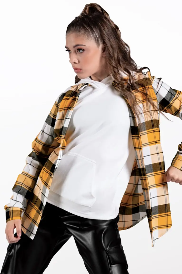 Pre-Owned Plaid Button Up Weissman  AH12833 XS Adult Red  Jazz Hip Hop