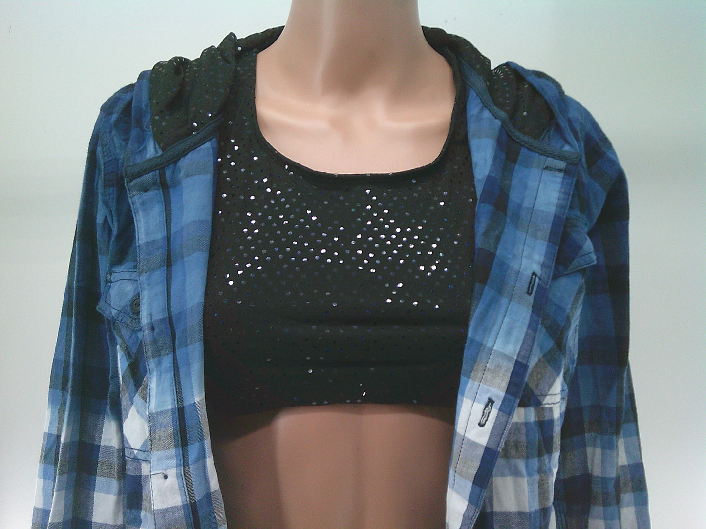 Pre-Owned Costume Theatricals  T5054C Medium Adult Blue Hoodie Hip Hop  Sequin