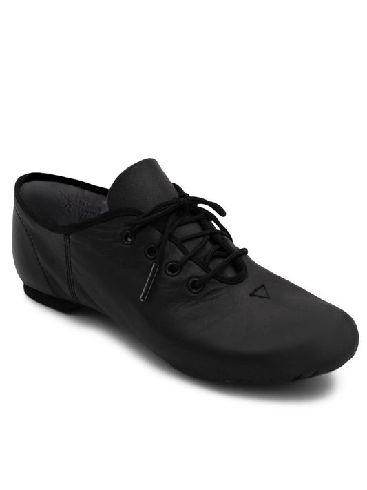 New Closeout Jazz Shoes Capezio EJ1 Adult Black Caramel Split Sole Lace Up Theater