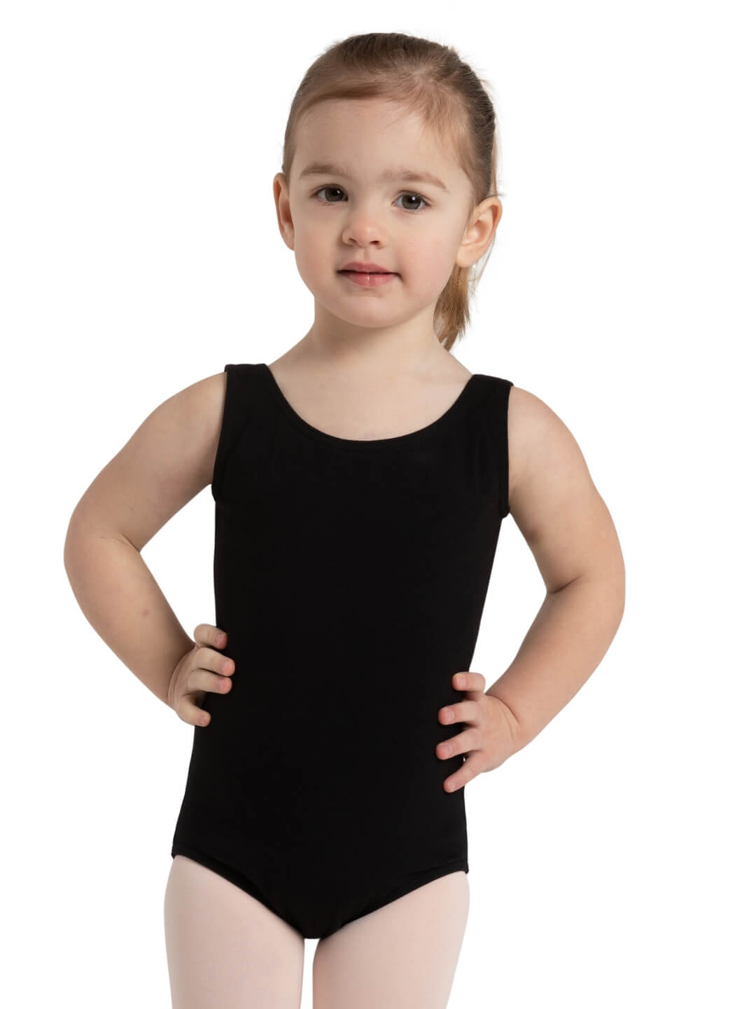 New Leotard Capezio CC201C Child Black Tank Cotton Ballet Tap Jazz